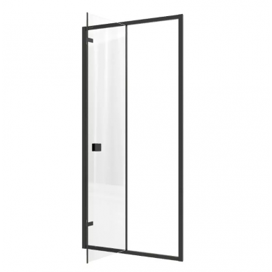 Душевая дверь Cerutti SPA Bella (BELLA D81B) (80х195) профиль чёрный/прозрачное стекло 6