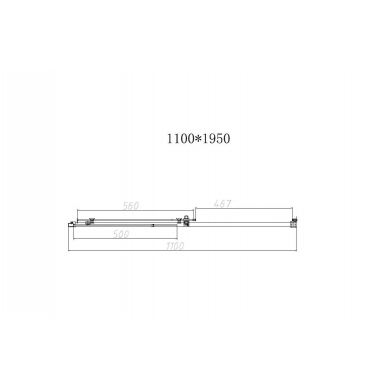 Душевая дверь Vincea Slim-N (VDS-4SN110CLB) 110x195 см, профиль чёрный/стекло прозрачное 2