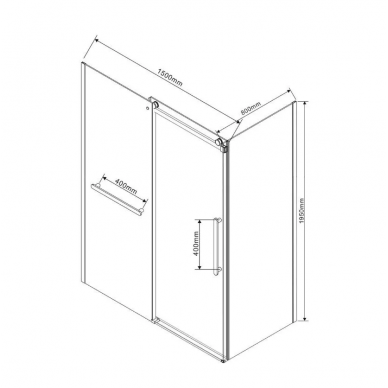 Душевой уголок Vincea Como Soft (VSR-1CS8015CLB) 150х80х195 см, профиль черный/стекло прозрачное 10