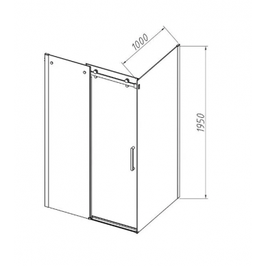 Душевой уголок Vincea Como-N (VSR-4CN1013CL) 130х100х195 см, профиль хром/стекло прозрачное 4