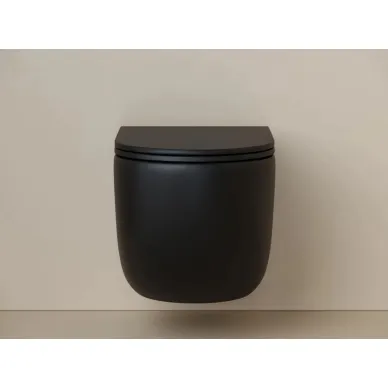 Унитаз подвесной Ceramicanova Up Rimless CN4007MB, чёрный матовый, смыв Торнадо, с сиденьем микролифт 5