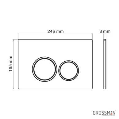 Инсталляция для подвесного унитаза Grossman 900.K31.01.000+клавиша 700.K31.01.000.000+унитаз GR-4411S 5