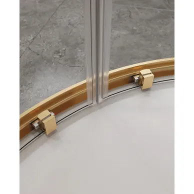 Душевой уголок Cezares Molveno MOLVENO-R-2-90-C-BORO-IV 90x90 профиль брашированное золото/стекло прозрачное 4