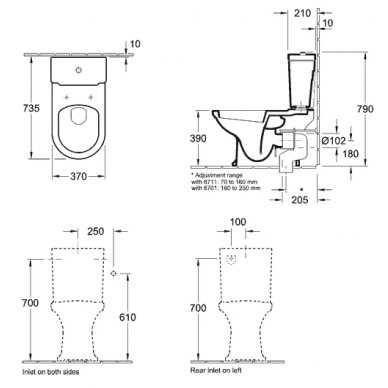 Чаша для напольного унитаза Villeroy & Boch Hommage (666210R2) 1
