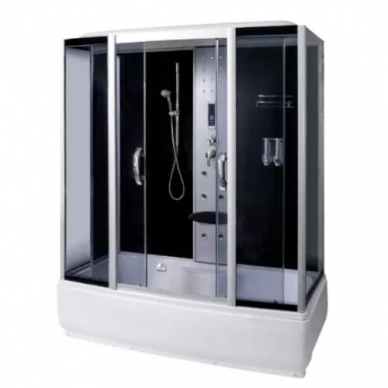 Душевая кабина Aqualux (AQ-4077GFH Bl) 170х85 тонированное стекло 0