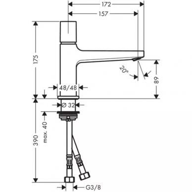 Смеситель для раковины Hansgrohe Metropol Select 100 (32570000) 4