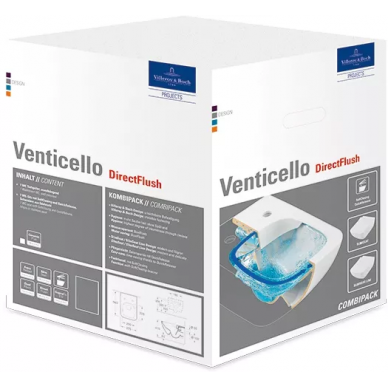 Унитаз подвесной Villeroy & Boch Venticello DirectFlush (4611RL01) микролифт SlimSeat Line 5