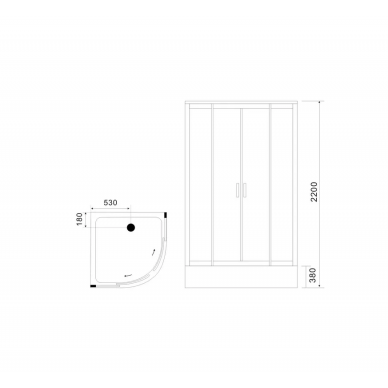 Душевая кабина Black & White Galaxy G5503 (100х100) 8