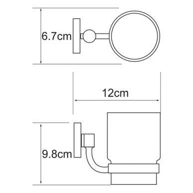 Стакан Wasserkraft Rhein К-6200 (K-6228) с настенным держателем 2