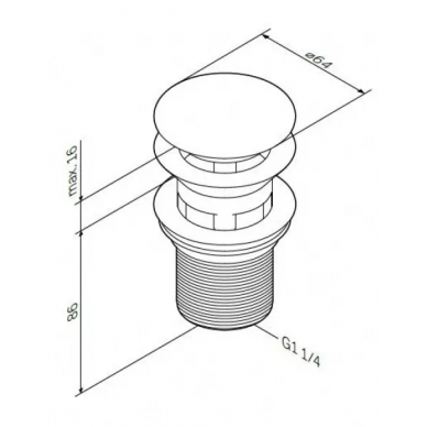 Донный клапан для раковины AM.PM (F0700164) 1