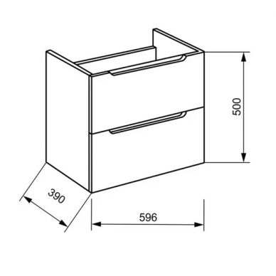 Тумба для ванной Belbagno Etna 39 (ETNA39-600/390-2C-SO-BL-P) Bianco Lucido 3