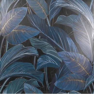 Showall Black Leaf (set 2 pz) 120x120 0