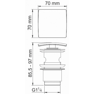 Сливной набор для раковины Wasserkraft Wiese 8400 (A167) 1