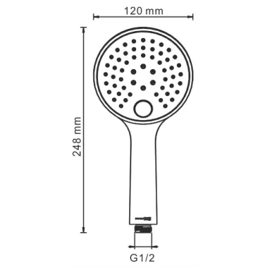 Ручной душ Wasserkraft Sauer 7100 (A207) глянцевое золото 1