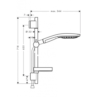 Душевой гарнитур Hansgrohe Raindance Select 150 (27802000) 3 jet (65 см) 1