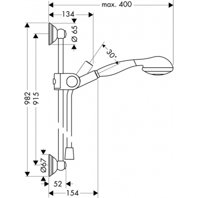 Душевой гарнитур Hansgrohe Axor Carlton (27947000) 1