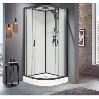 Душевая кабина Frank F408 Black (800804) 80х80х220 см 7