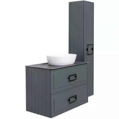 Тумба для ванной La Fenice Cubo TWIN 80 (FNC-01-CUB-G-80-2) Grigio 6