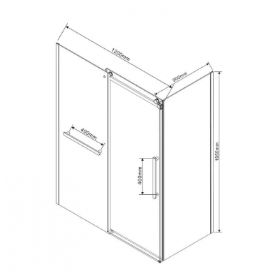 Душевой уголок Vincea Como Soft (VSR-1CS9012CLB) 120х90х195 см, профиль черный/стекло прозрачное 10