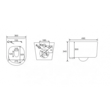 Инсталляция Berges Atom Line 410 + VENTAS Rimless + кнопка черная Soft Touch, безободковый, в комплекте с унитазом (белый), с сидением микролифт 6