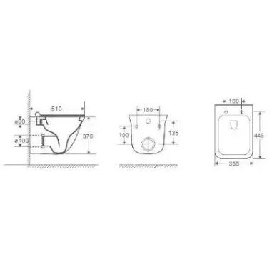 Инсталляция Welt Wasser AMBERG 350 + ROTBACH 004 GL-WT + Amberg RD-WT в комплекте с унитазом, безободковый, с сидением микролифт 5