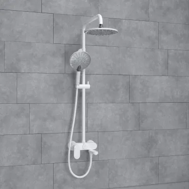 Душевая система Wasserkraft Mindel 8500 (A185.067.059.WM) со смесителем, белая матовая/хромникель 9