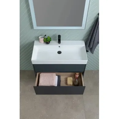 Тумба для ванной Aquanet Бруклин 310142 85 см, антрацит матовый 5