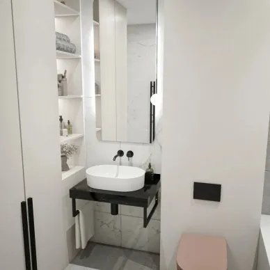 Столешница Teymi Helmi T150307 чёрный мрамор, 70 см 5