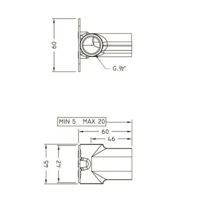 Nicolazzi Scarichi Встраиваемая часть для настенного смесителя Tondo R5523T/1 0