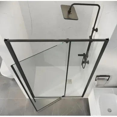 Душевая дверь Niagara Nova NG-35-12AGR 120x195 профиль графит/ стекло прозрачное 5