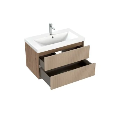 Тумба для раковины Cersanit CLASSIC RIBBLE 69278 подвесная 80 см, бежевая 6