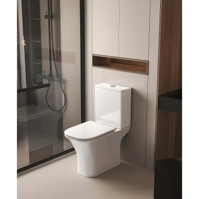 Унитаз напольный Aquatek Optima Square AQ4411-00 безободковый, с сиденьем микролифт 5