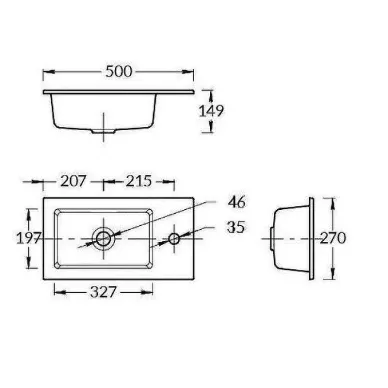 Раковина Kerama Marazzi Lato 50 1