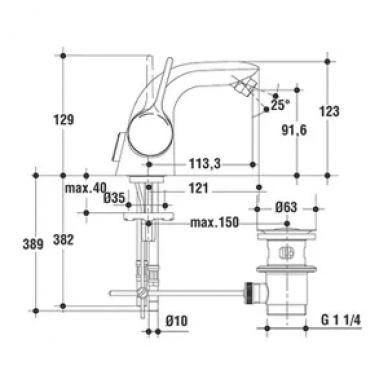 Смеситель для биде Ideal Standard Melange (A4268AA) 1