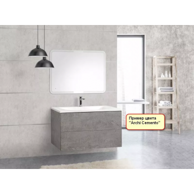 Тумба для ванной Cezares Premier-HPL 100 (archi cemento) 2
