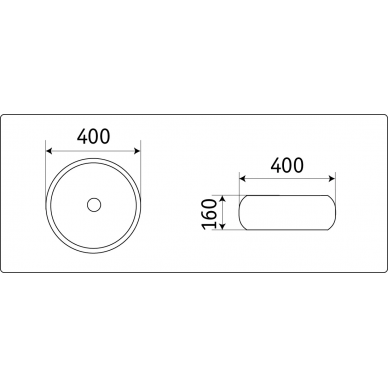 Раковина накладная CeramaLux N (5004) (40 см) 4