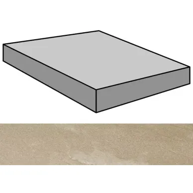 Materia Beige Lappato Gradone Rec Ang 59.55x59.55 0
