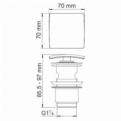 Сливной набор для раковины Wasserkraft Abens 2000 (A164) черный матовый 1