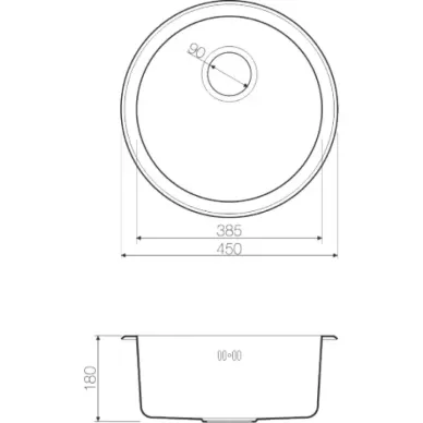 Мойка кухонная Omoikiri Toya 45-U-IN (4993064) нержавеющая сталь 2