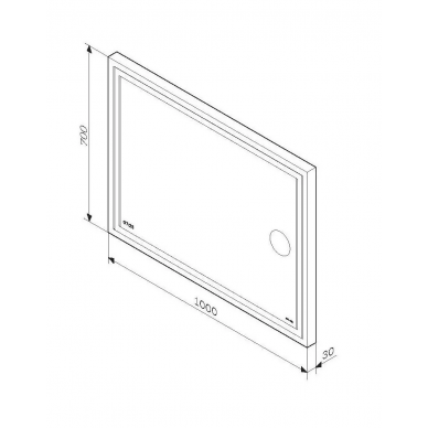 Зеркало Am.Pm Gem (M91AMOX1003WG) 100 см с Led-подсветкой, часами и косметическим зеркалом 6