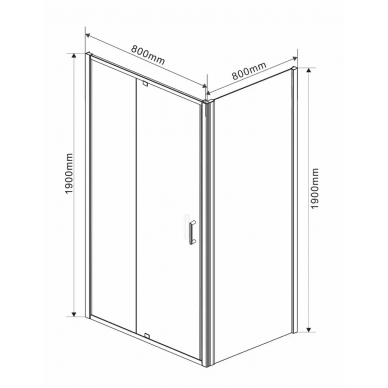 Душевой уголок Vincea Intra (VSR-1I708080CL) 80x80х190 см, профиль хром/стекло прозрачное 6