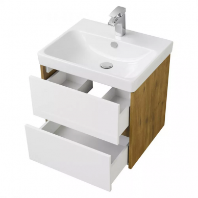 Тумба для ванной Aquaton Сканди (1A251801SDZ90)  70 см, белый/дуб рустикальный 7