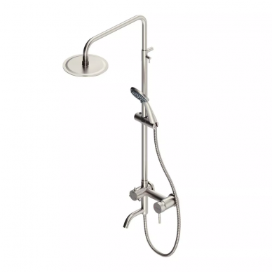 Душевая система Dorff Logic new (D0703000SS) нержавеющая сталь 8