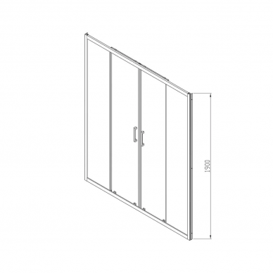 Душевая дверь Vincea Alpha (VDS-3AL2180CL) 180x190 см, профиль хром/стекло прозрачное 1