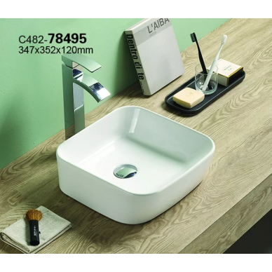 Раковина накладная CeramaLux N (78495) (34.7x35.2 см) 0