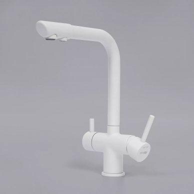 Смеситель для кухни Wasserkraft (A8357) под фильтр, белый Soft-touch 10