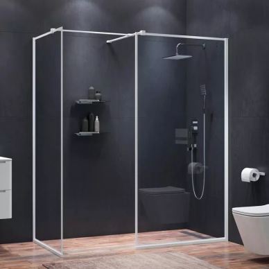 Душевая перегородка Iddis Slide Walk-in (SLI8WS1i23) 110х195 см, профиль белый матовый/стекло прозрачное 8
