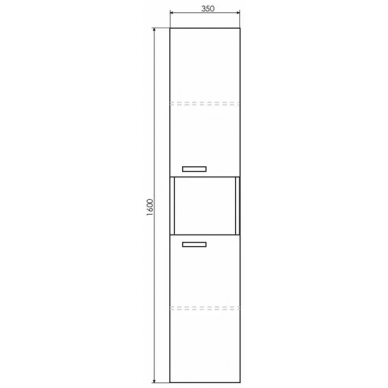 Пенал Comforty Никосия 35 (35x160x32 см), дуб темный 5