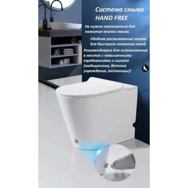Приставной унитаз Cerutti SPA Barbaria Pulse (CT7264) микролифт, с функцией импульсного смыва 5