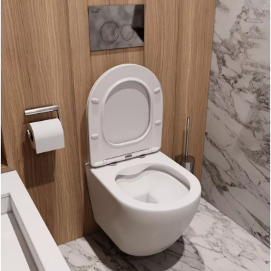 Унитаз подвесной Cerutti SPA Ticino Aria MW (CT8917) безободковый, микролифт, белый матовый 5